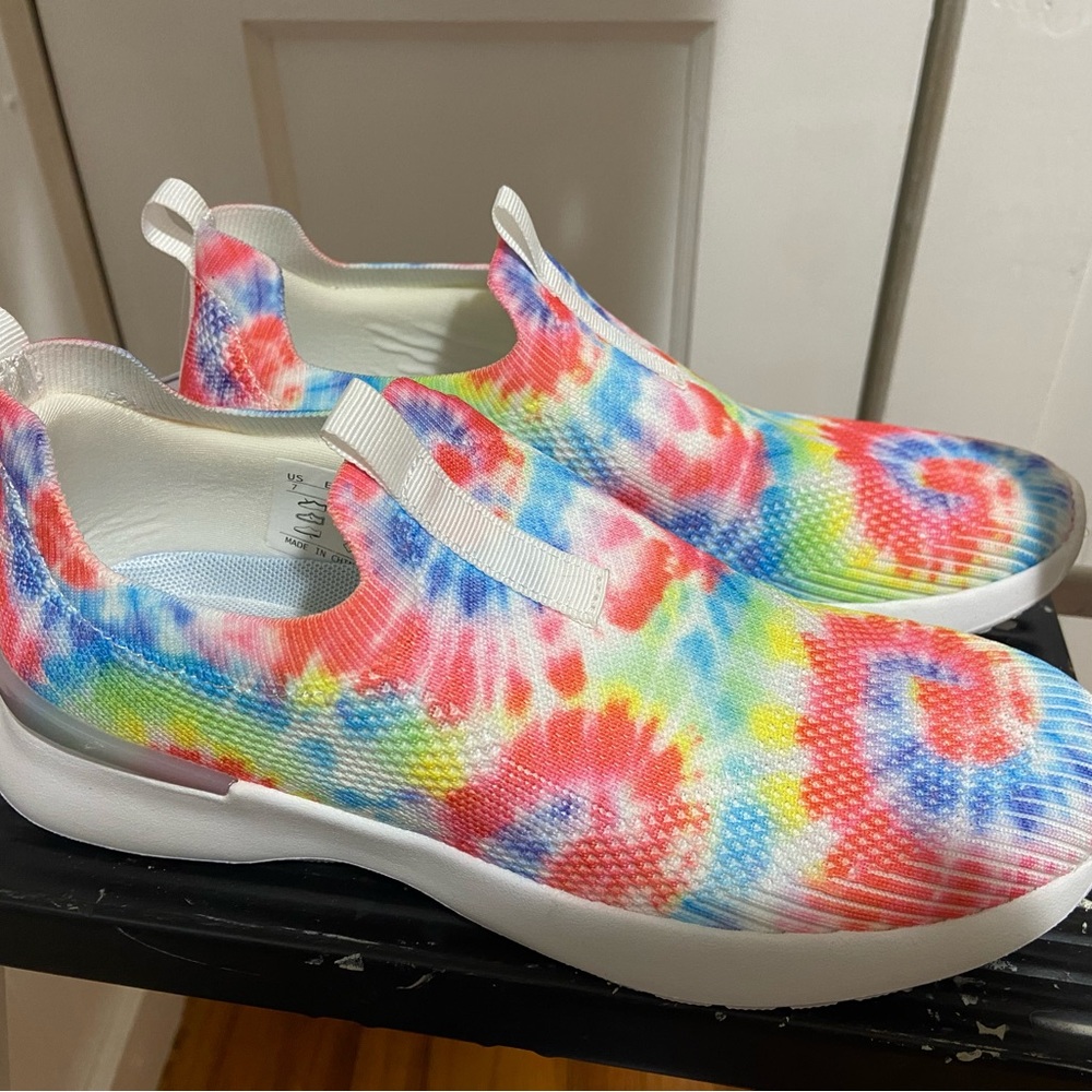 Colorful Tie-Dye Slip-On Sneakers